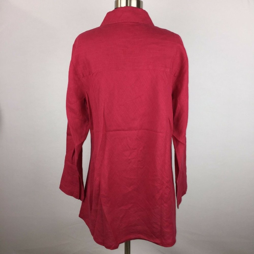 Flax S Linen Collared Button Down Long Sleeve - image 6